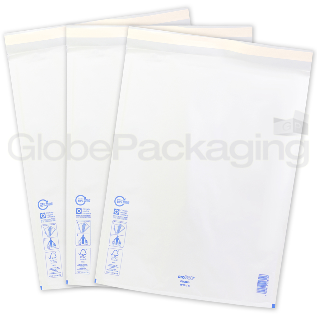 AROFOL AR10 WHITE BUBBLE ENVELOPES BAGS 350x470mm